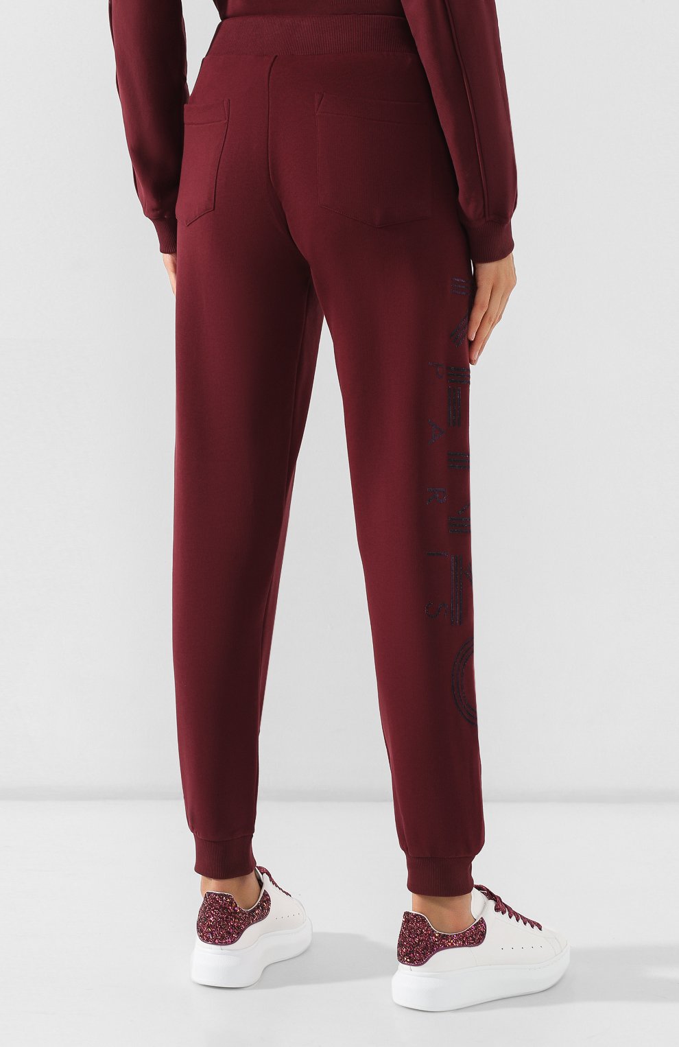 Хлопковые джоггеры KENZO бордового цвета по цене 37750 руб., арт. F962PA722953, фото 4 Хлопковые джоггеры KENZO, арт. F962PA722953, фото 4