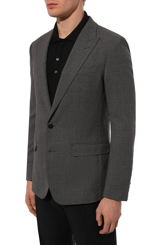 Шерстяной пиджак Dolce & Gabbana G2NW0T/FU28E Серый  G2NW0T/FU28E Фото 5