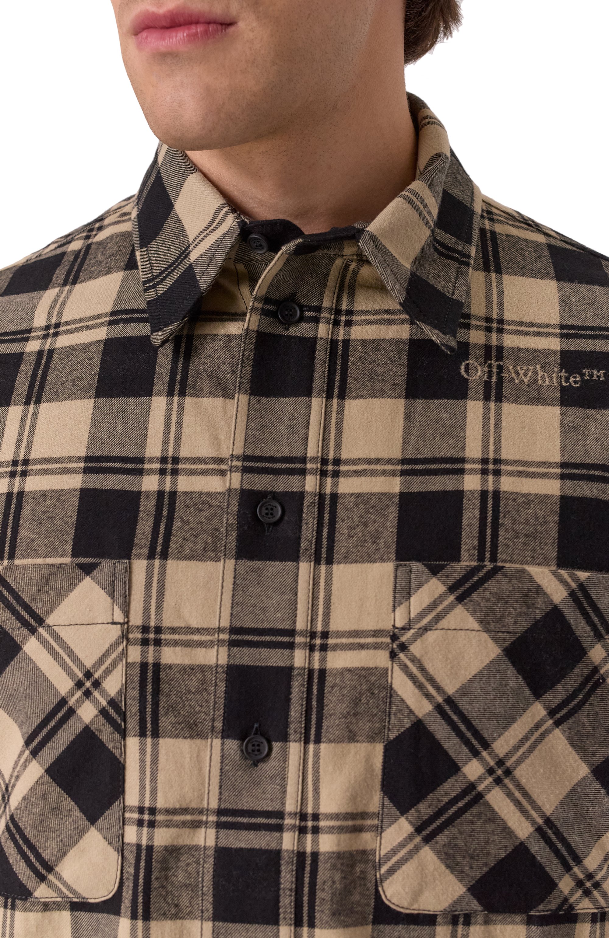 Хлопковая рубашка OFF-WHITE, арт. 0MGE030C99FAB001, фото 5