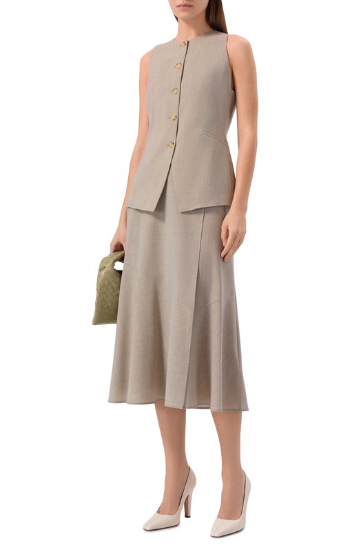 Шерстяная юбка BOSS 50554968 Бежевый  50554968 Фото 2