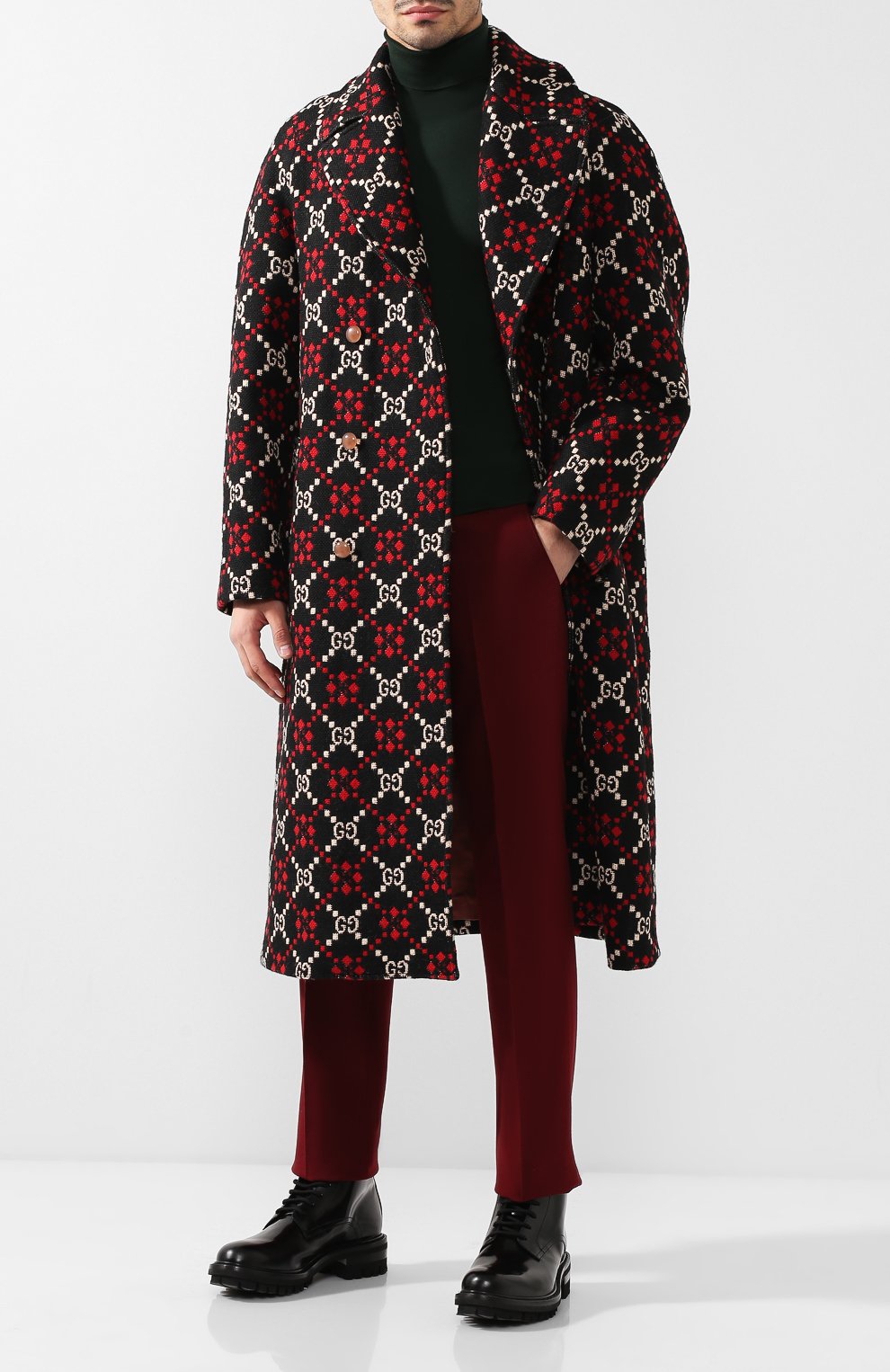 Шерстяное пальто GUCCI, арт. 535769/Z507M, фото 2
