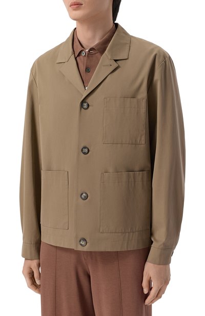 Хлопковый пиджак 12 STOREEZ коричневого цвета по цене 39000 руб., арт. 135905, фото 3 Хлопковый пиджак 12 STOREEZ, арт. 135905, фото 3