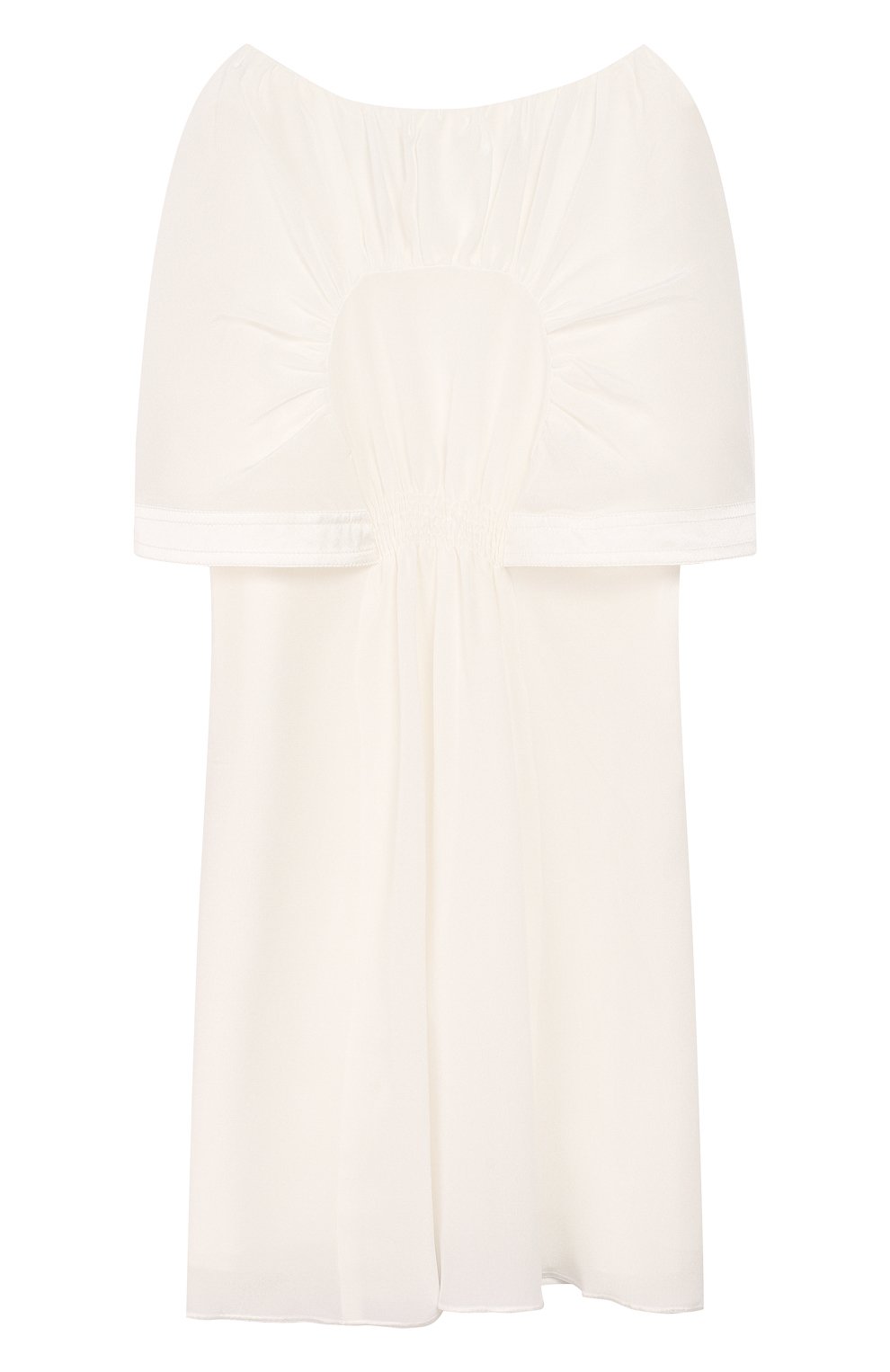 Шелковое платье CHLOÉ белого цвета по цене 43950 руб., арт. C12731/2A-5A, фото 2 Шелковое платье CHLOÉ, арт. C12731/2A-5A, фото 2