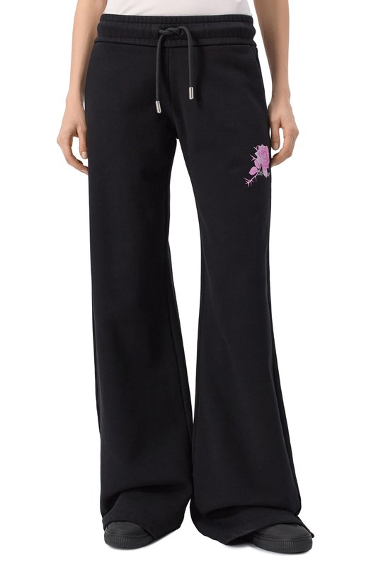Хлопковые брюки Off-White 0WCH022S25FLE0011001 Чёрный  0WCH022S25FLE0011001 Фото 3