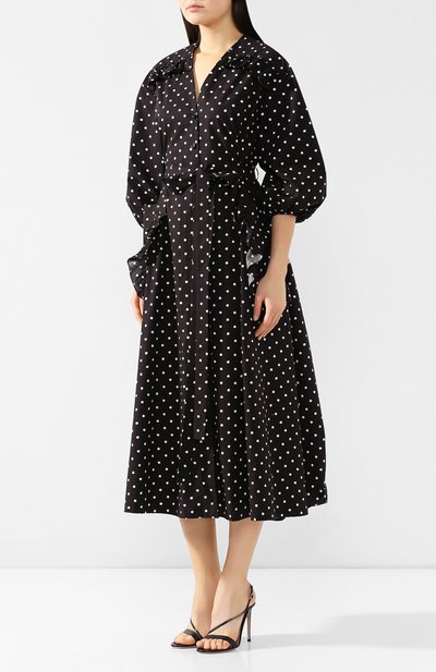 Хлопковое платье ULYANA SERGEENKO черного цвета по цене 147500 руб., арт. ABM046SS18P, фото 3 Хлопковое платье ULYANA SERGEENKO, арт. ABM046SS18P, фото 3