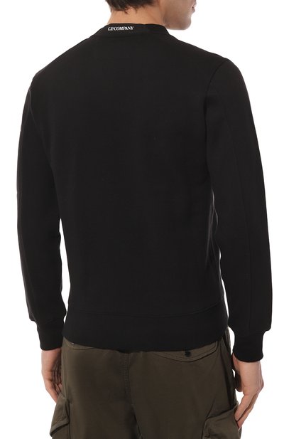 Хлопковый свитшот C.P. COMPANY черного цвета по цене 24100 руб., арт. 14CMSS022A-005086W, фото 4 Хлопковый свитшот C.P. COMPANY, арт. 14CMSS022A-005086W, фото 4