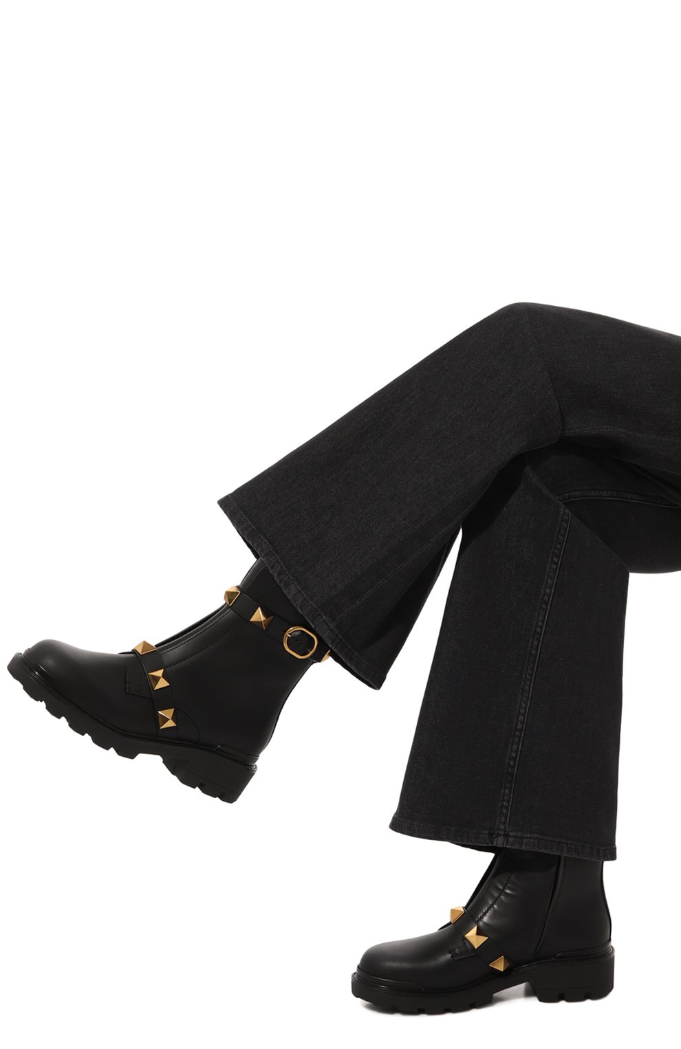 Кожаные ботинки roman stud VALENTINO, арт. 5W2S0CJ3/NKD, фото 3