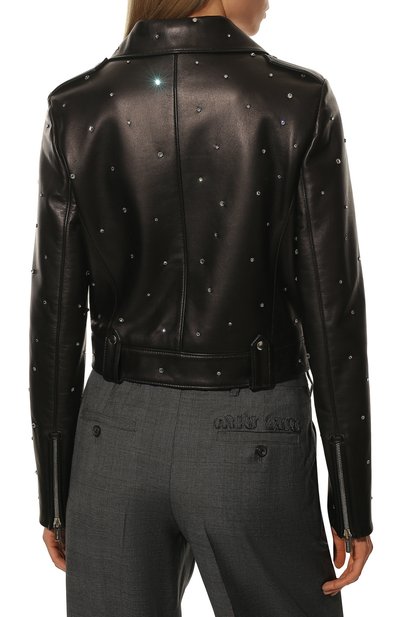 Кожаная куртка MIU MIU, арт. MPV711-462-F0002, фото 4