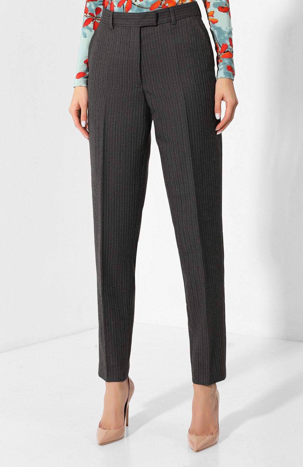 Шерстяные брюки DRIES VAN NOTEN серого цвета по цене 58250 руб., арт. 192-10933-8182, фото 3 Шерстяные брюки DRIES VAN NOTEN, арт. 192-10933-8182, фото 3