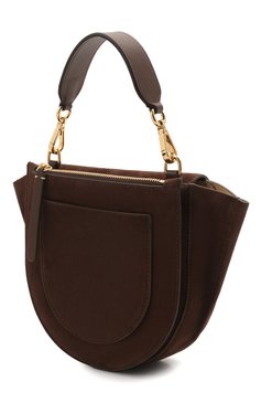 Женская сумка hortensia mini WANDLER коричневого цвета, арт. H0RTENSIA BAG MINI | Фото 3 (Материал: Натуральная кожа; Сумки-технические: Сумки через плечо, Сумки top-handle; Ремень/цепочка: На ремешке; Размер: mini)