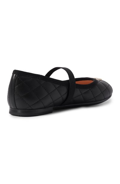 Кожаные балетки DOLCE & GABBANA черного цвета по цене 59800 руб., арт. D11433/A0988_001, фото 3 Кожаные балетки DOLCE & GABBANA, арт. D11433/A0988_001, фото 3
