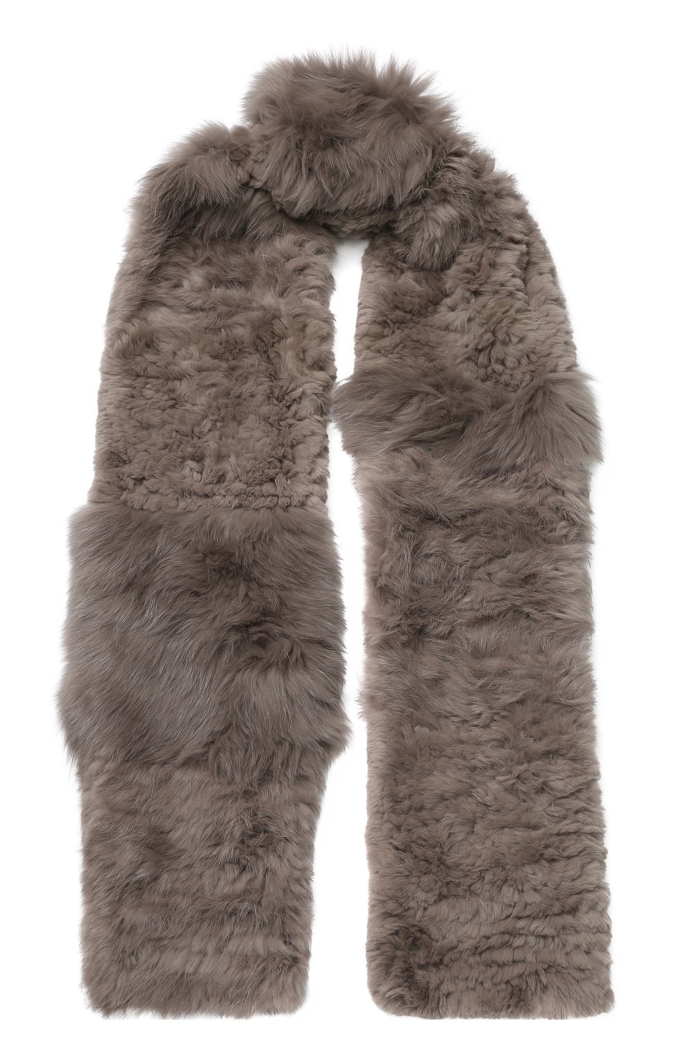Меховой вязаный шарф YVES SALOMON, арт. 9WAA009XXRDLL, фото 1