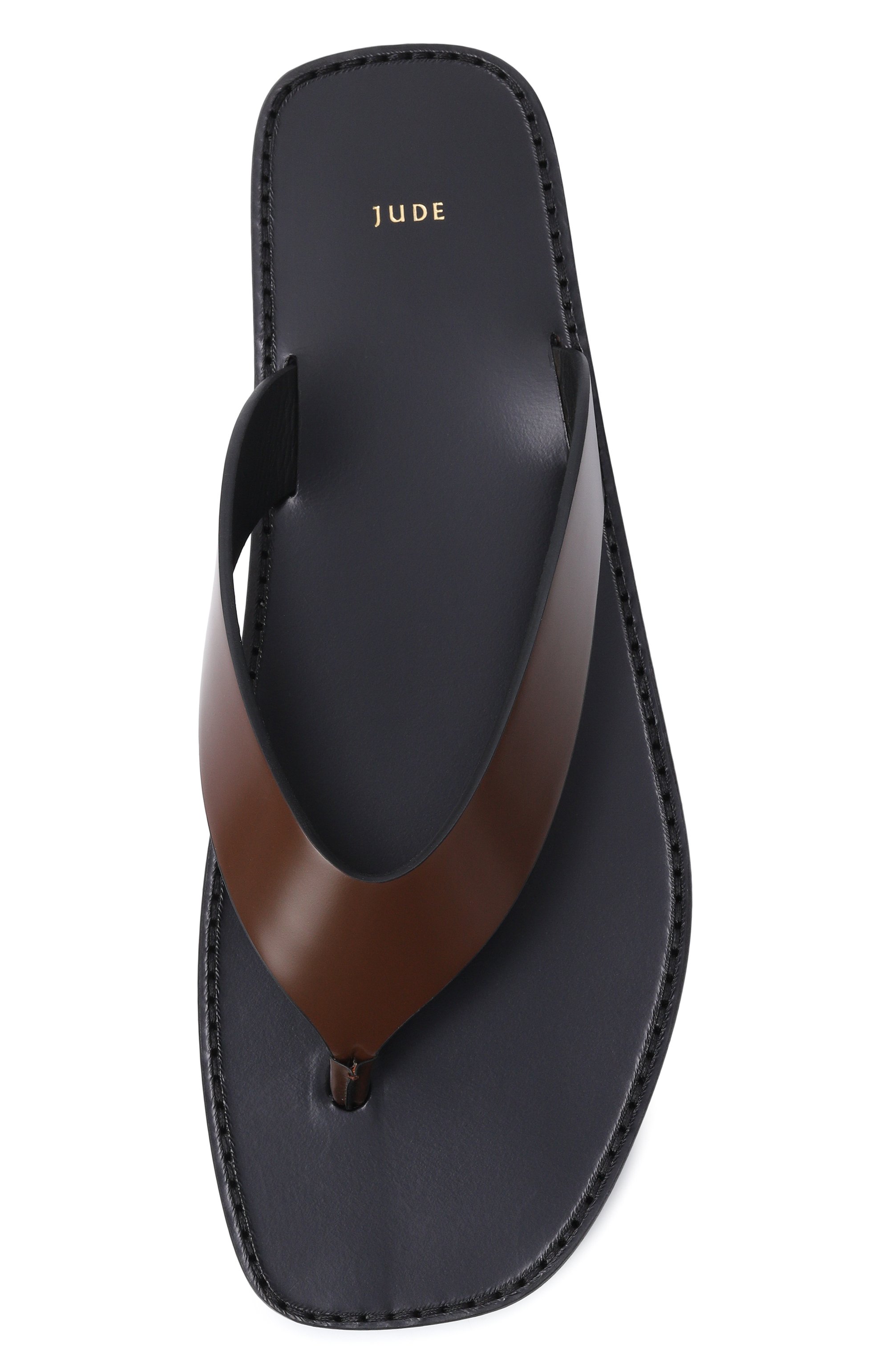 Кожаные шлепанцы JUDE, арт. VERMELH0 FLAT IN/BRUSHED LEATHER, фото 6