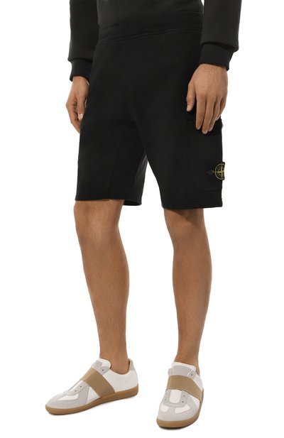 Хлопковые шорты STONE ISLAND черного цвета по цене 36650 руб., арт. 811563620, фото 3 Хлопковые шорты STONE ISLAND, арт. 811563620, фото 3
