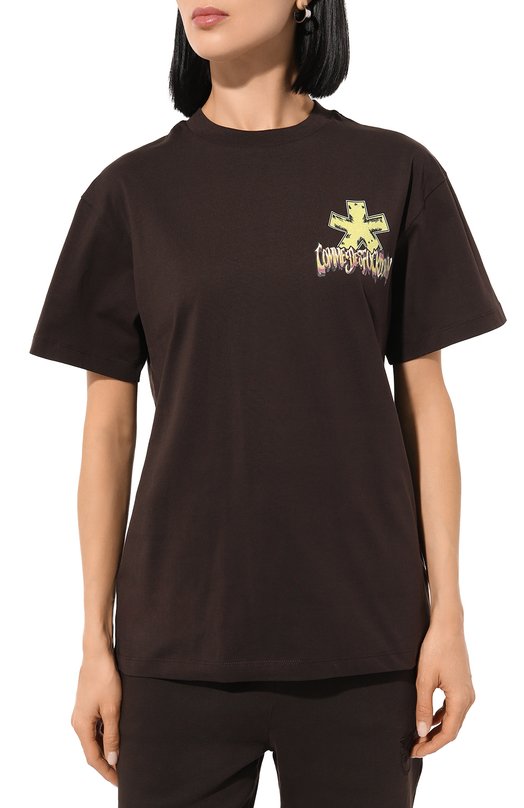 Хлопковая футболка Comme des Fuckdown CFABW01070 Коричневый  CFABW01070 Фото 3