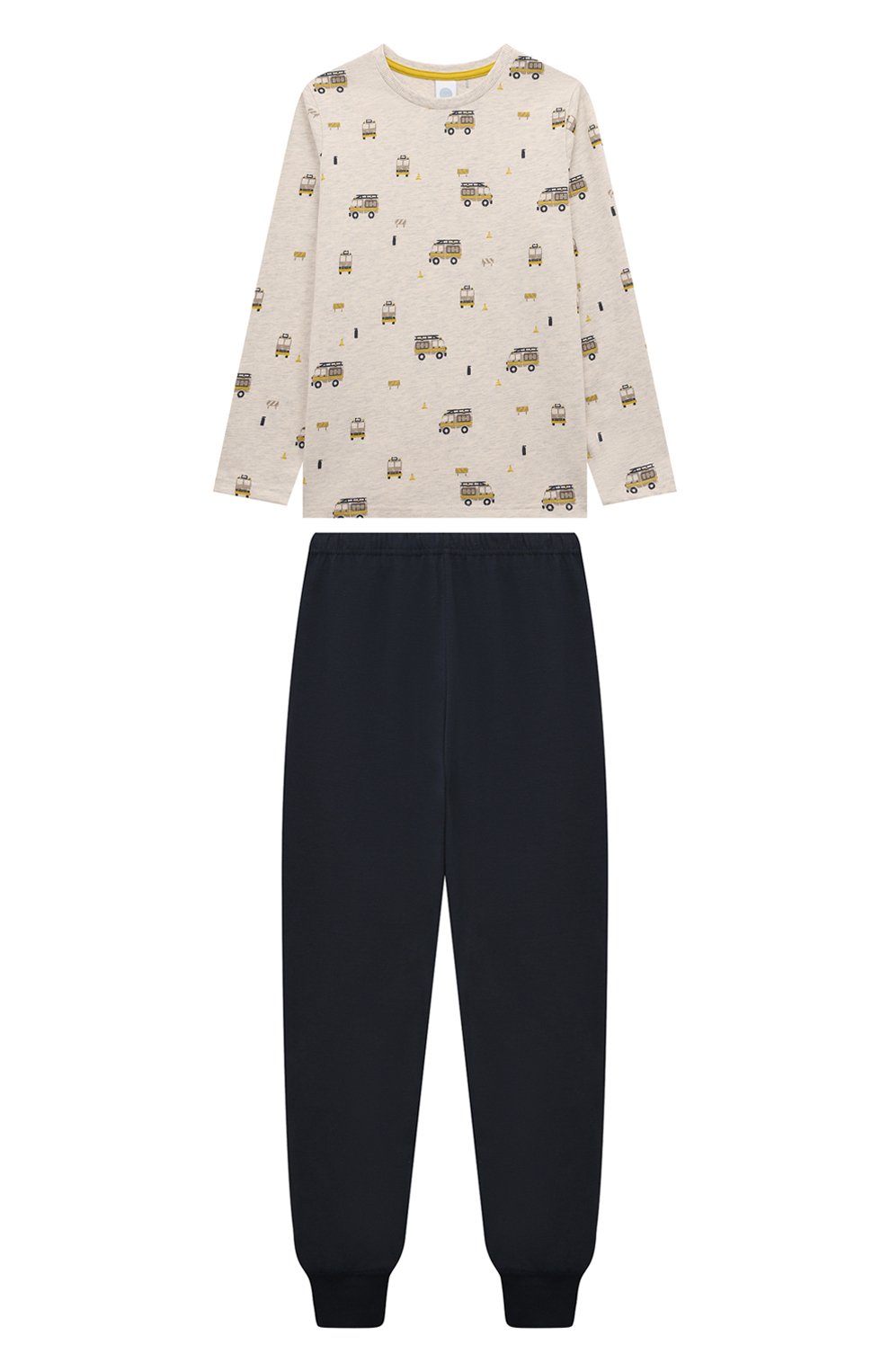 Хлопковая пижама SANETTA серого цвета по цене 6870 руб., арт. 233369, фото 1 Хлопковая пижама SANETTA, арт. 233369, фото 1