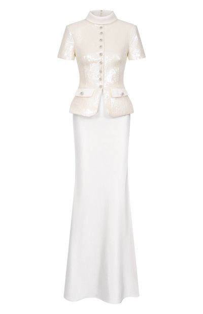 Женское комбинированное платье SELF-PORTRAIT, арт. RS26501XW