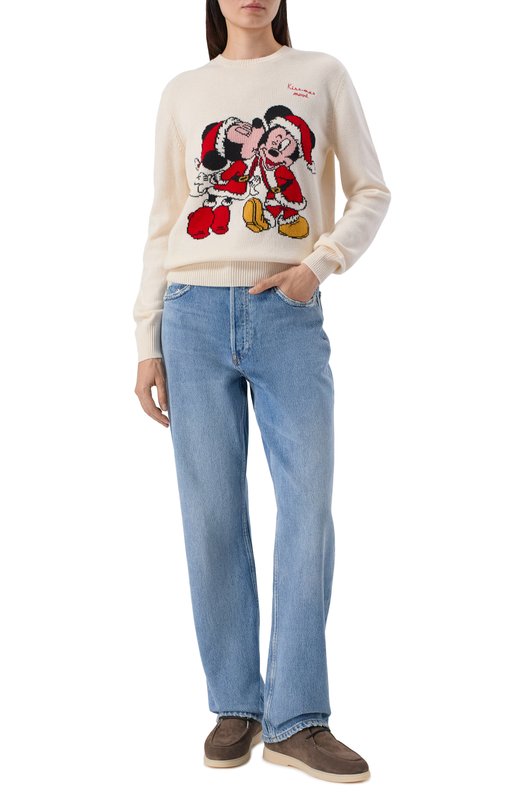 Свитер из шерсти и вискозы MC2 Saint Barth QUE0010-02117I/NEW QUEEN Кремовый  QUE0010-02117I/NEW QUEEN Фото 2