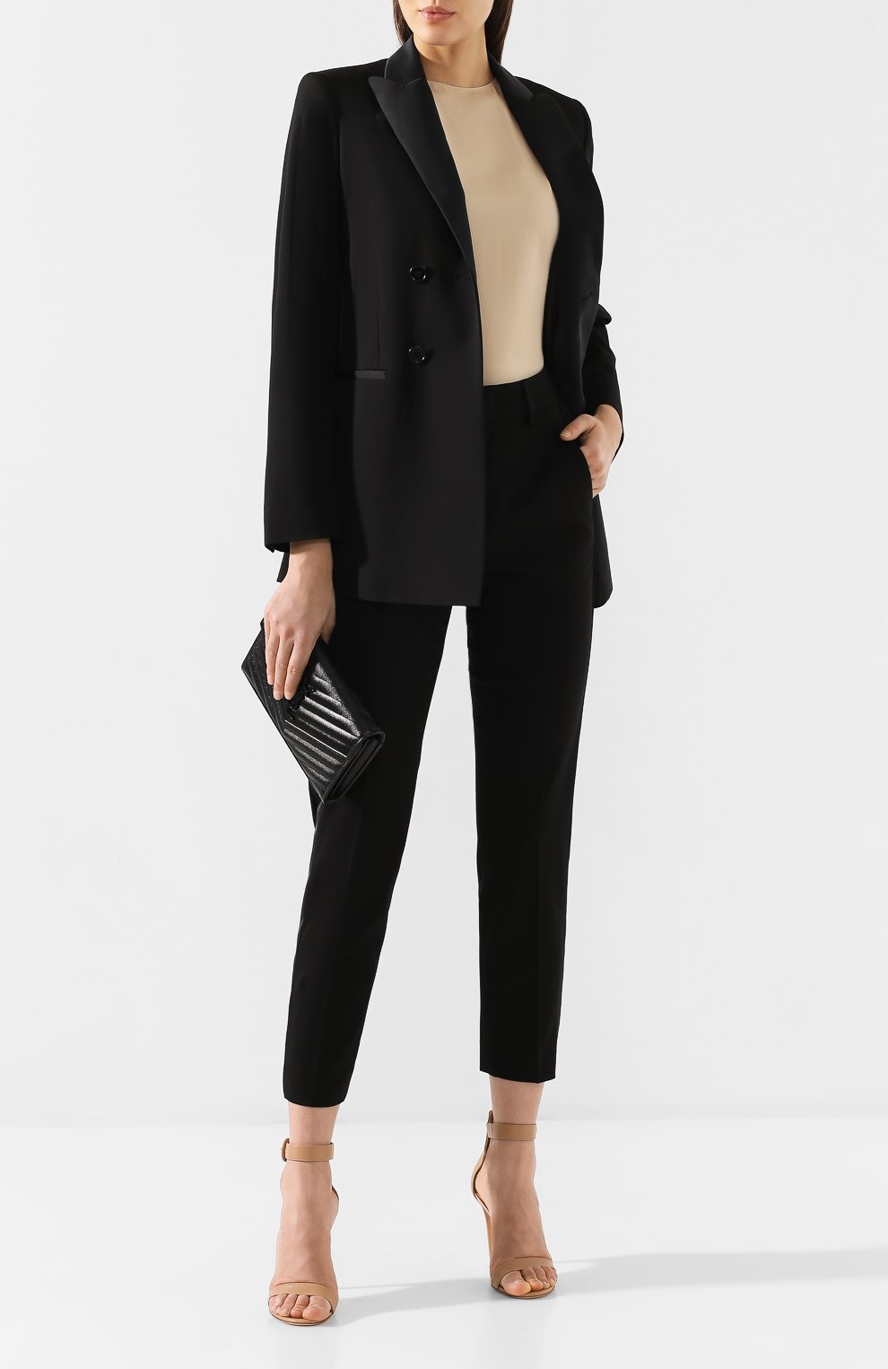 Брюки из смеси вискозы и шерсти REDVALENTINO черного цвета по цене 29950 руб., арт. SR0RBB40/4JJ, фото 2 Брюки из смеси вискозы и шерсти REDVALENTINO, арт. SR0RBB40/4JJ, фото 2