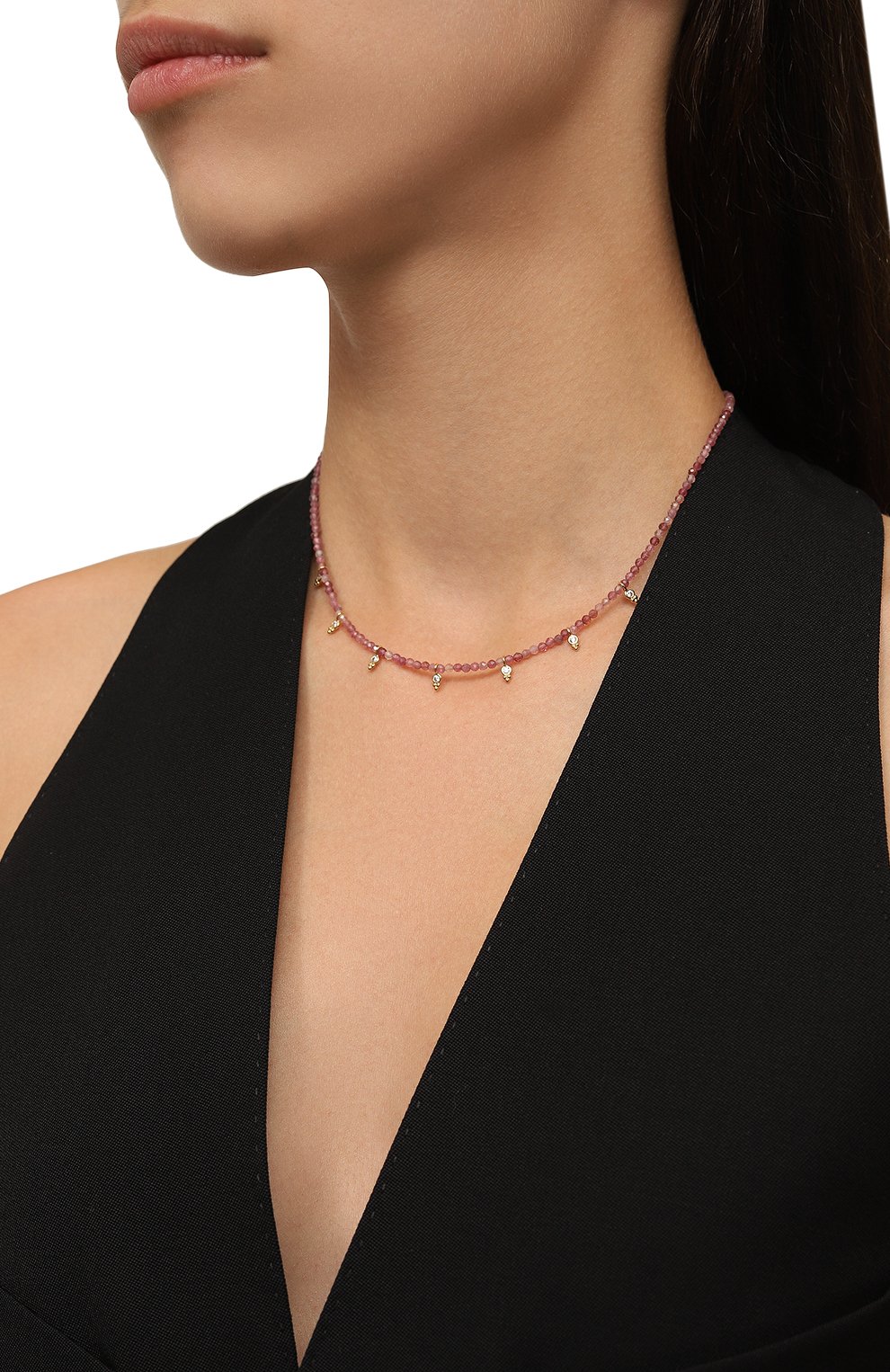 Колье HANKA_IN розового цвета по цене 16550 руб., арт. J0Y-CH-T0UR0-BIN-0.5M, фото 2 Колье HANKA_IN, арт. J0Y-CH-T0UR0-BIN-0.5M, фото 2