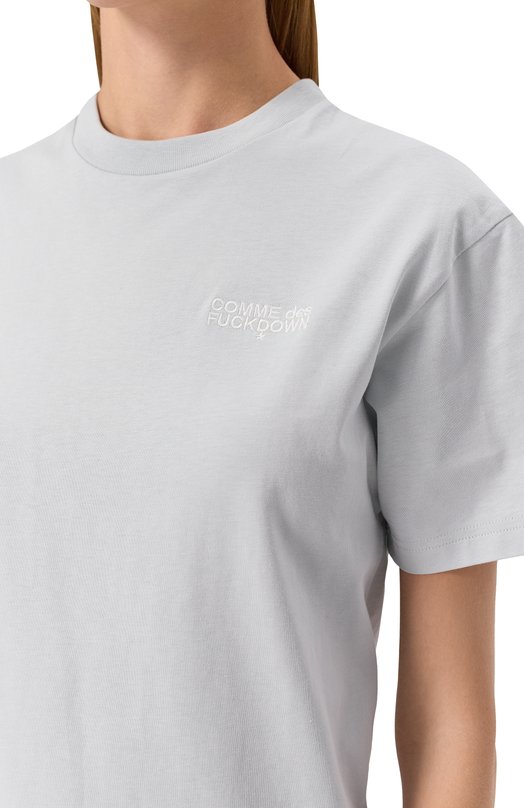 Хлопковая футболка Comme des Fuckdown CFABW01213 Серый  CFABW01213 Фото 5