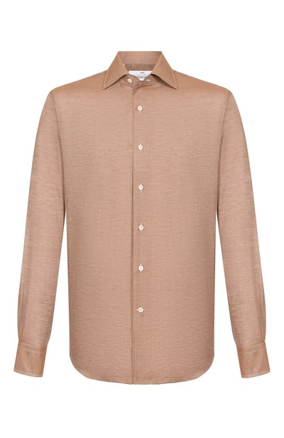 Мужская рубашка из хлопка и льна ALESSANDRO GHERARDI, арт. D0UBLE/7670