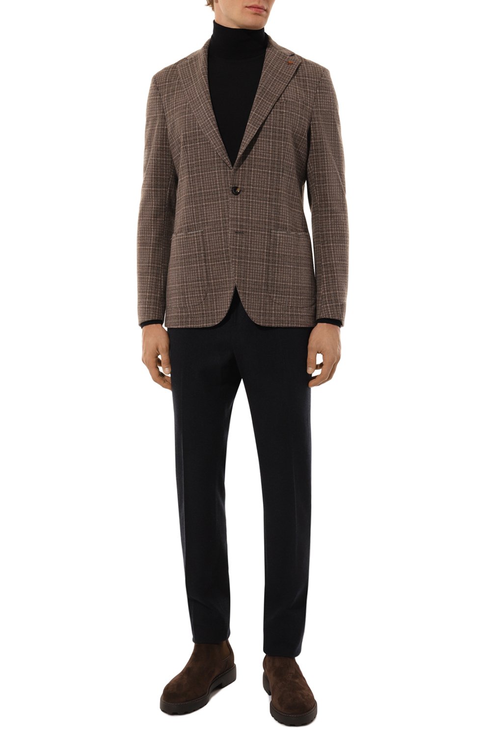 Пиджак из хлопка и шерсти SARTORIA LATORRE коричневого цвета по цене 61550 руб., арт. JD74/JG051, фото 3 Пиджак из хлопка и шерсти SARTORIA LATORRE, арт. JD74/JG051, фото 3