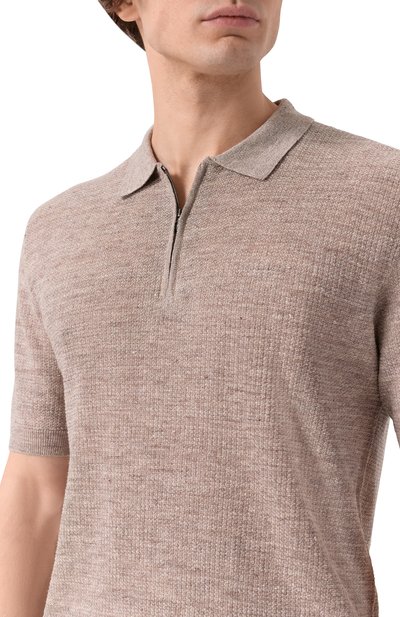 Поло изо льна и шелка CORNELIANI, арт. 27M566/2725134, фото 5