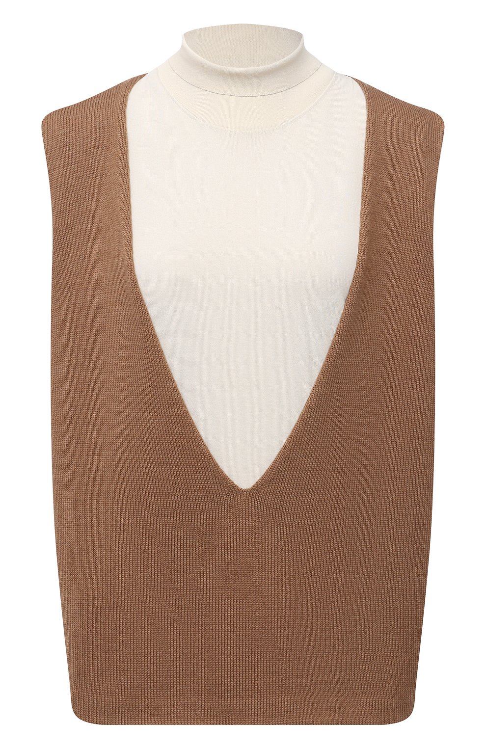Пуловер JIL SANDER бежевого цвета по цене 76450 руб., арт. JSPT751060-WTY21388, фото 1 Пуловер JIL SANDER, арт. JSPT751060-WTY21388, фото 1