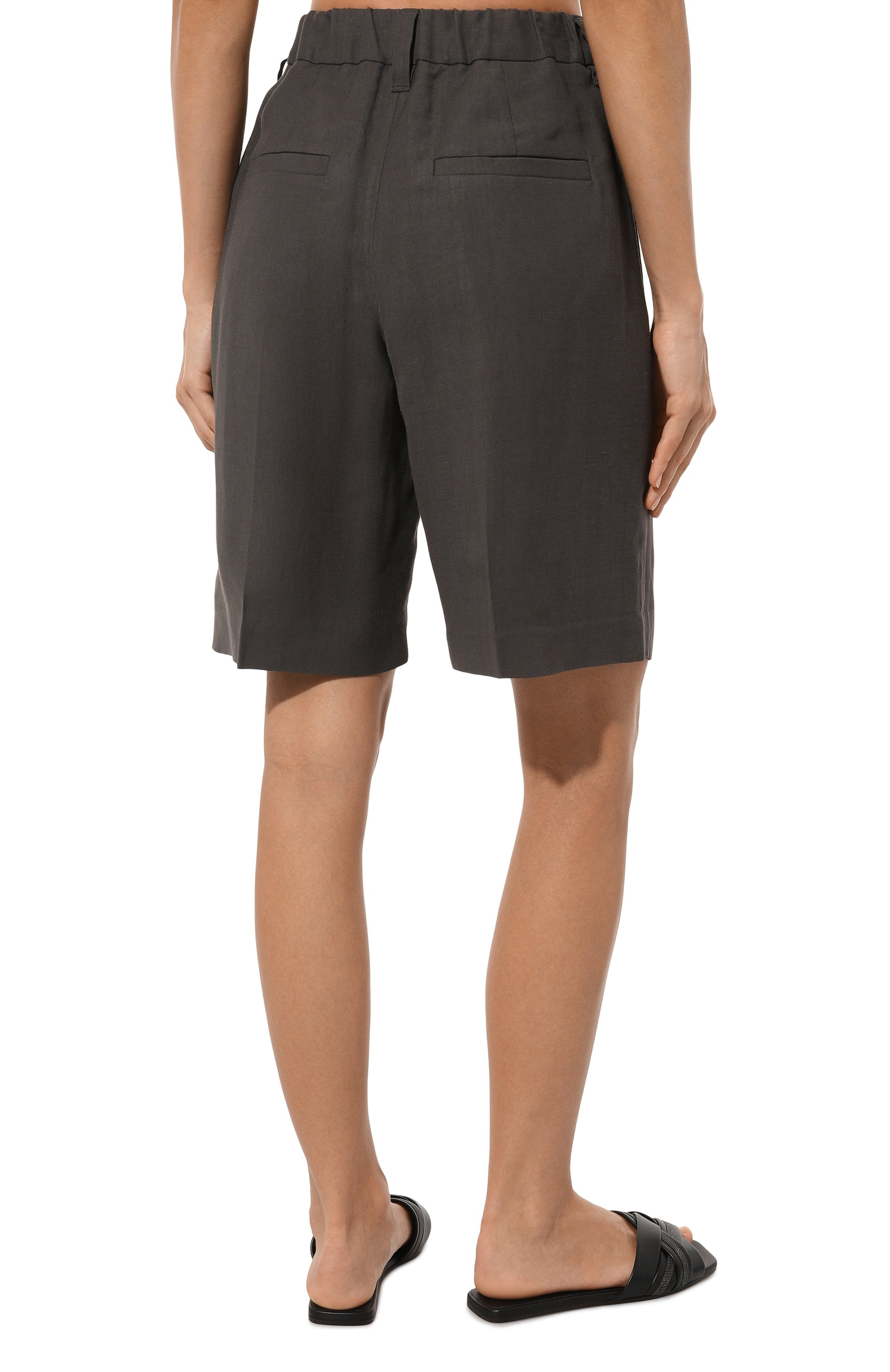 Шорты из вискозы и льна BRUNELLO CUCINELLI, арт. MH126B1365, фото 4