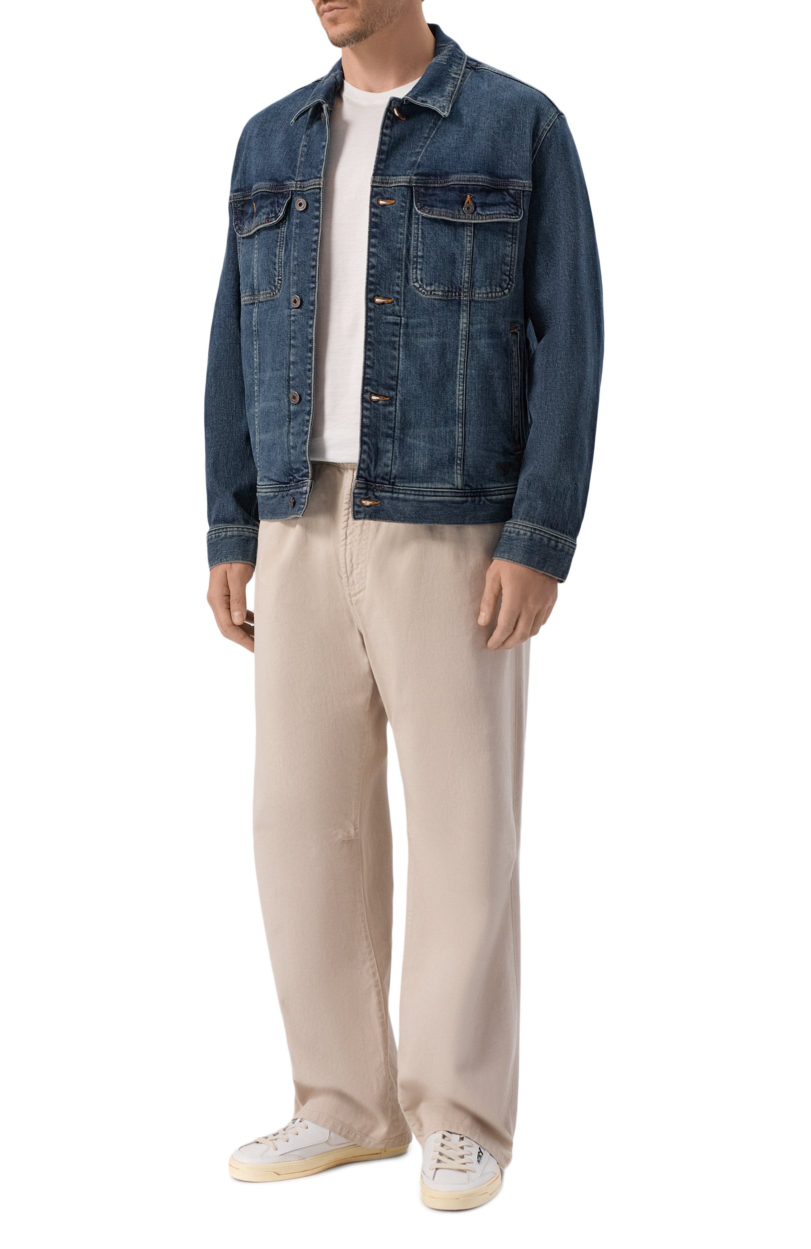 Джинсовая куртка EMPORIO ARMANI синего цвета по цене 61350 руб., арт. EM006496/AF27566, фото 2 Джинсовая куртка EMPORIO ARMANI, арт. EM006496/AF27566, фото 2
