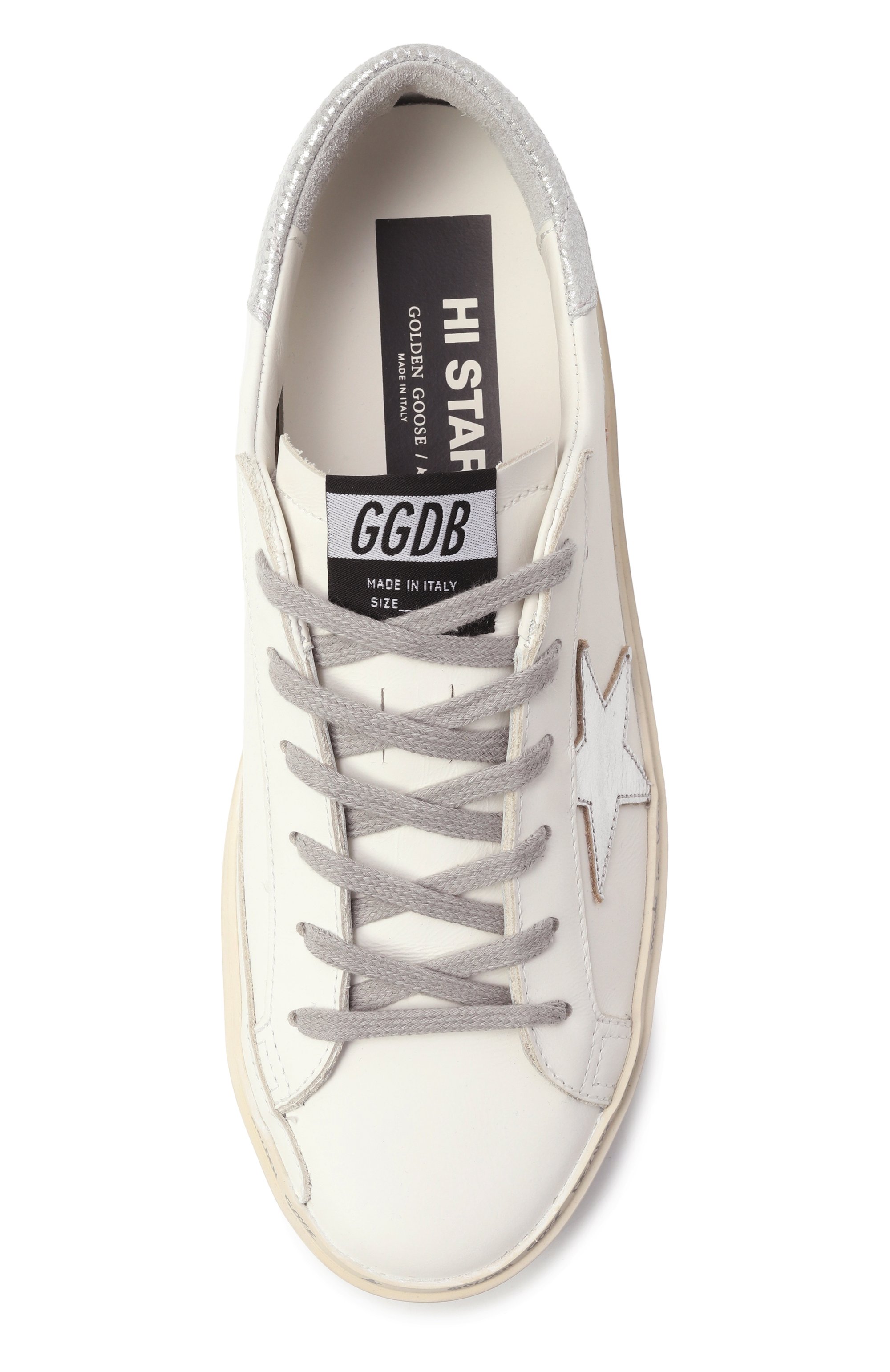 Кожаные кеды hi star GOLDEN GOOSE DELUXE BRAND, арт. GWF00118.F000329, фото 6
