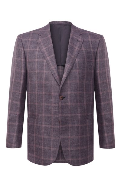 Мужской пиджак из шерсти и шелка BRIONI, арт. RGH00N/P0A5E/PARLAMENT0