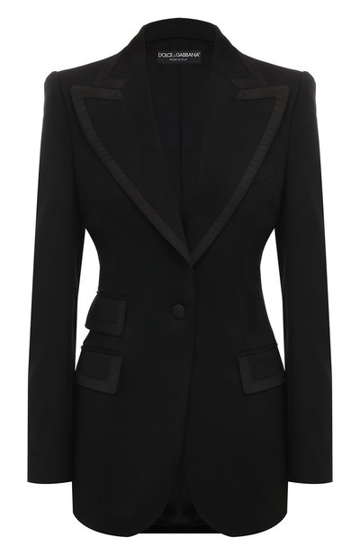 Женский жакет из шерсти и шелка DOLCE & GABBANA, арт. F29EFT/FUBGC