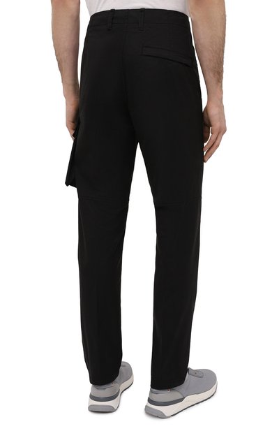 Хлопковые брюки-карго STONE ISLAND черного цвета по цене 24950 руб., арт. 741531419, фото 4 Хлопковые брюки-карго STONE ISLAND, арт. 741531419, фото 4