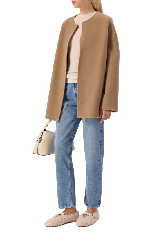 Балетки из овчины Ferragamo 01K586/787502 Кремовый  01K586/787502 Фото 3