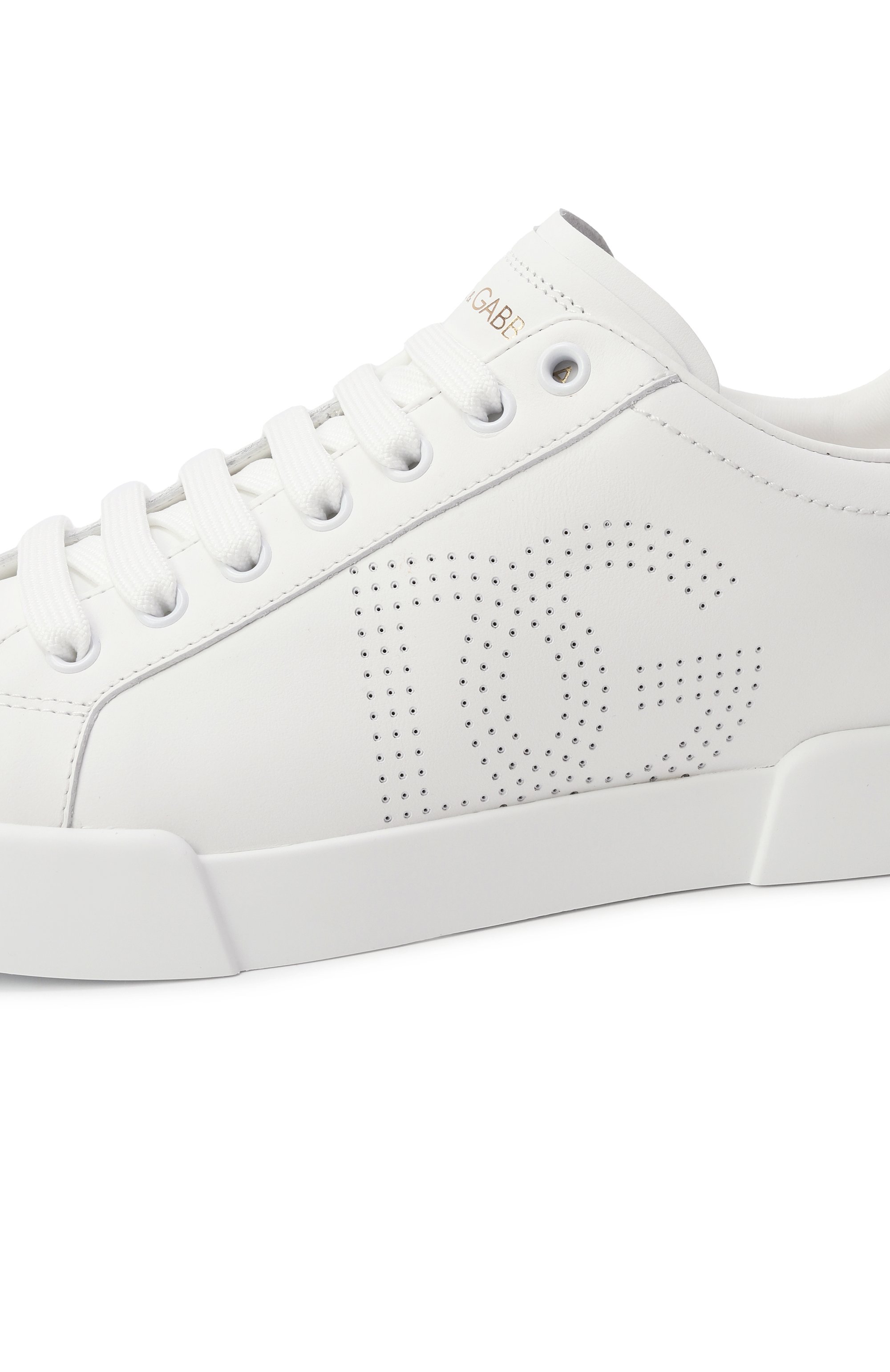 Кожаные кеды strobel portofino light DOLCE & GABBANA белого цвета по цене 75450 руб., арт. CK2324/AV066, фото 7 Кожаные кеды strobel portofino light DOLCE & GABBANA, арт. CK2324/AV066, фото 7