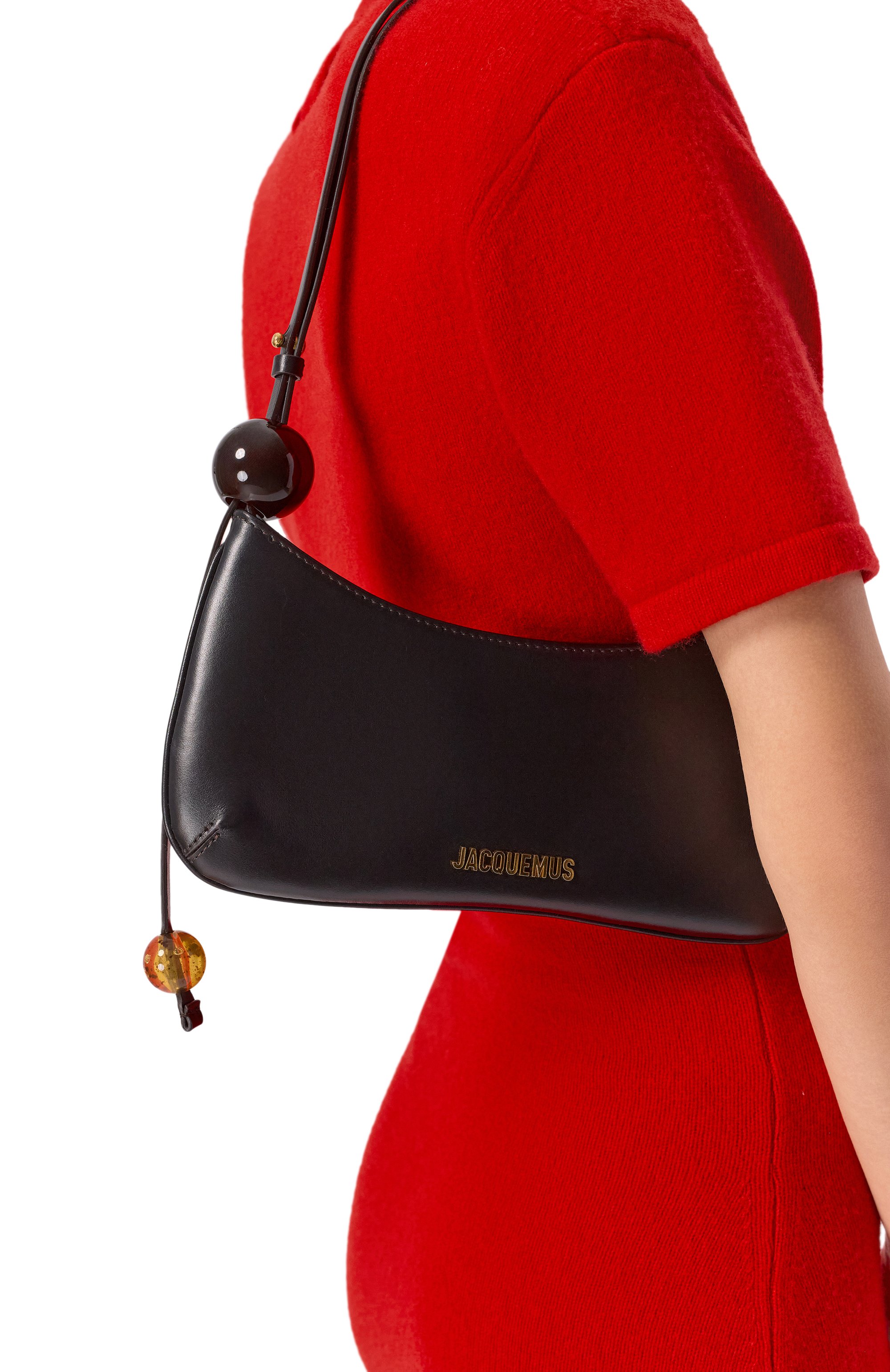 Сумка le bisou perle JACQUEMUS черного цвета по цене 89350 руб., арт. 23E/231BA057-3000, фото 2 Сумка le bisou perle JACQUEMUS, арт. 23E/231BA057-3000, фото 2