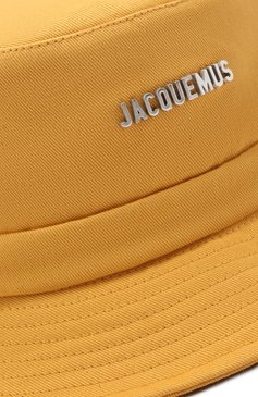 Мужская хлопковая панама le bob gadjo JACQUEMUS желтого цвета, арт. 215AC03/506220 | Фото 3 (Материал: Хлопок, Текстиль; Нос: Не проставлено; Материал сплава: Проставлено)