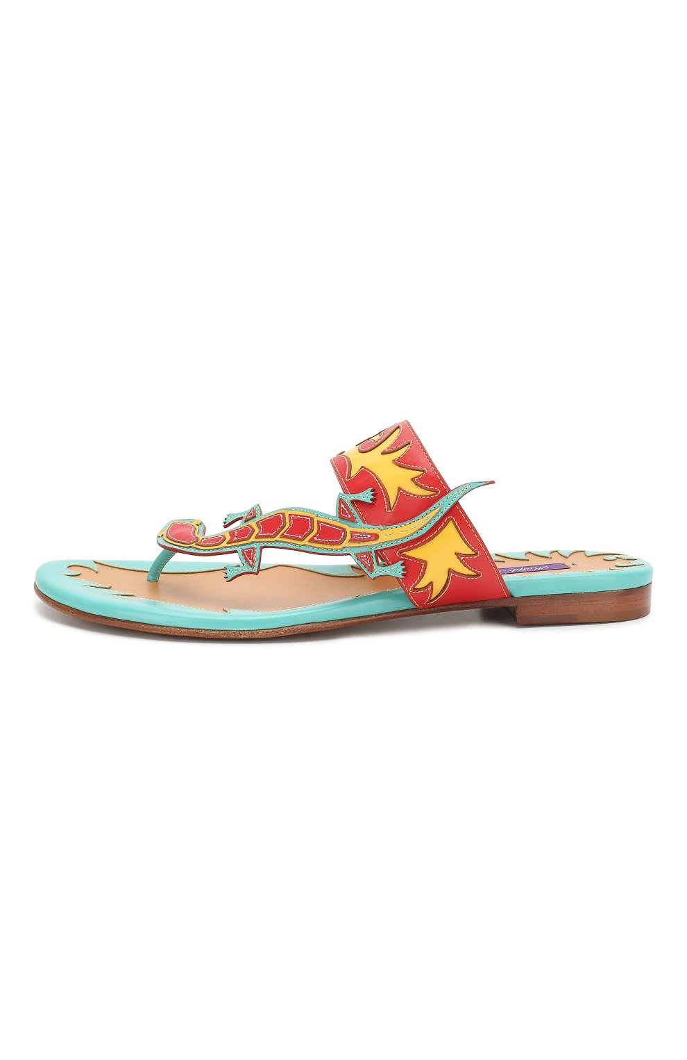 Кожаные шлепанцы RALPH LAUREN, арт. 800765221, фото 3