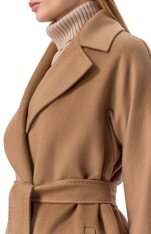 Кашемировое пальто Max Mara Studio EUCLIDE Бежевый  EUCLIDE Фото 5