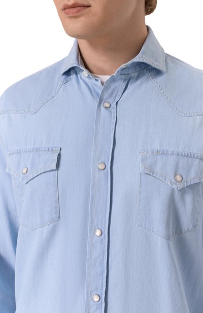 Джинсовая рубашка BRUNELLO CUCINELLI, арт. MR6834008, фото 5