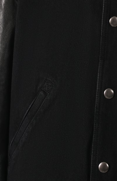 Джинсовая куртка с кожаными рукавами GIVENCHY, арт. BW3082507N, фото 5