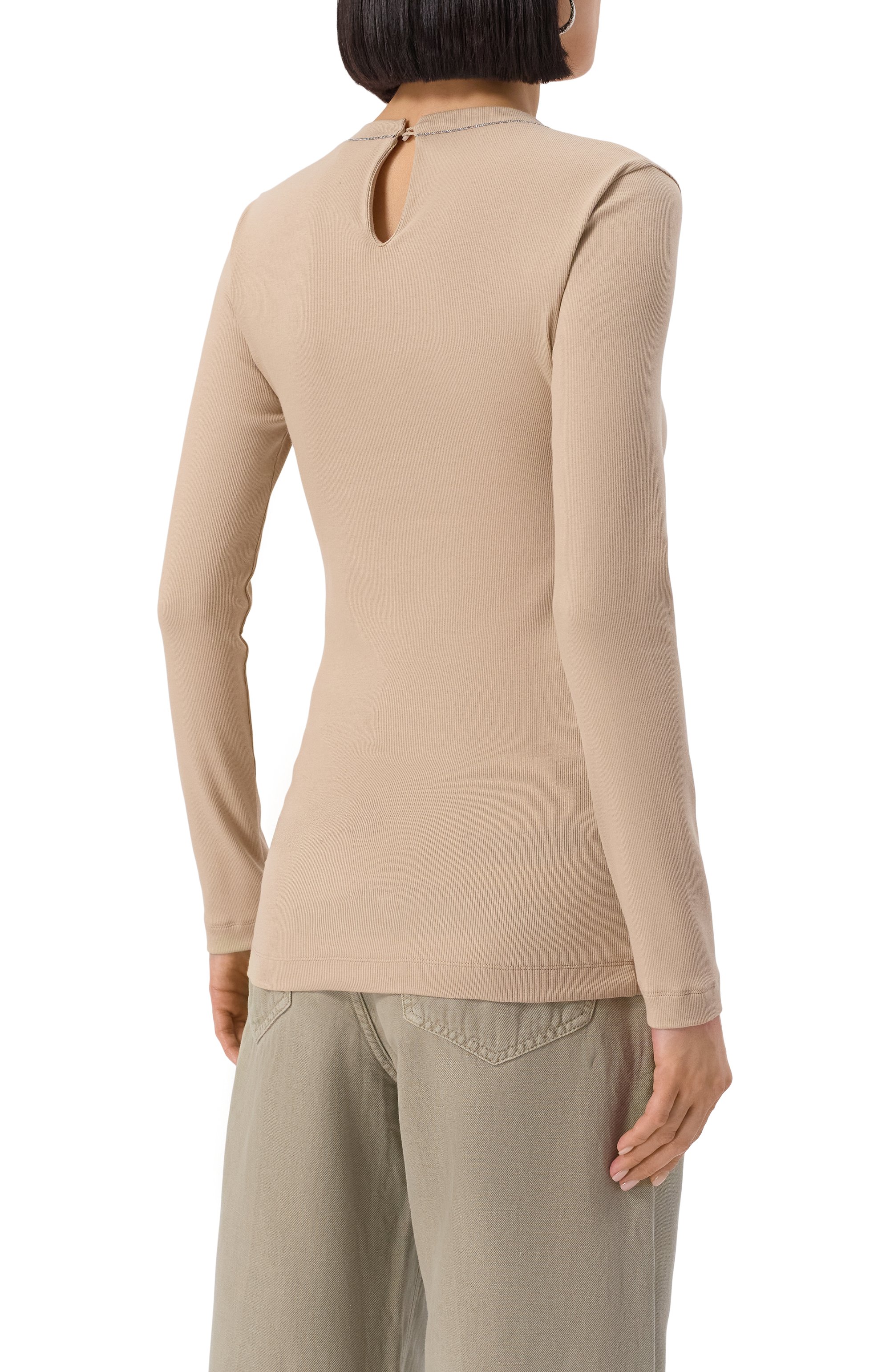 Хлопковый лонгслив BRUNELLO CUCINELLI, арт. MPTC8BJ300, фото 4