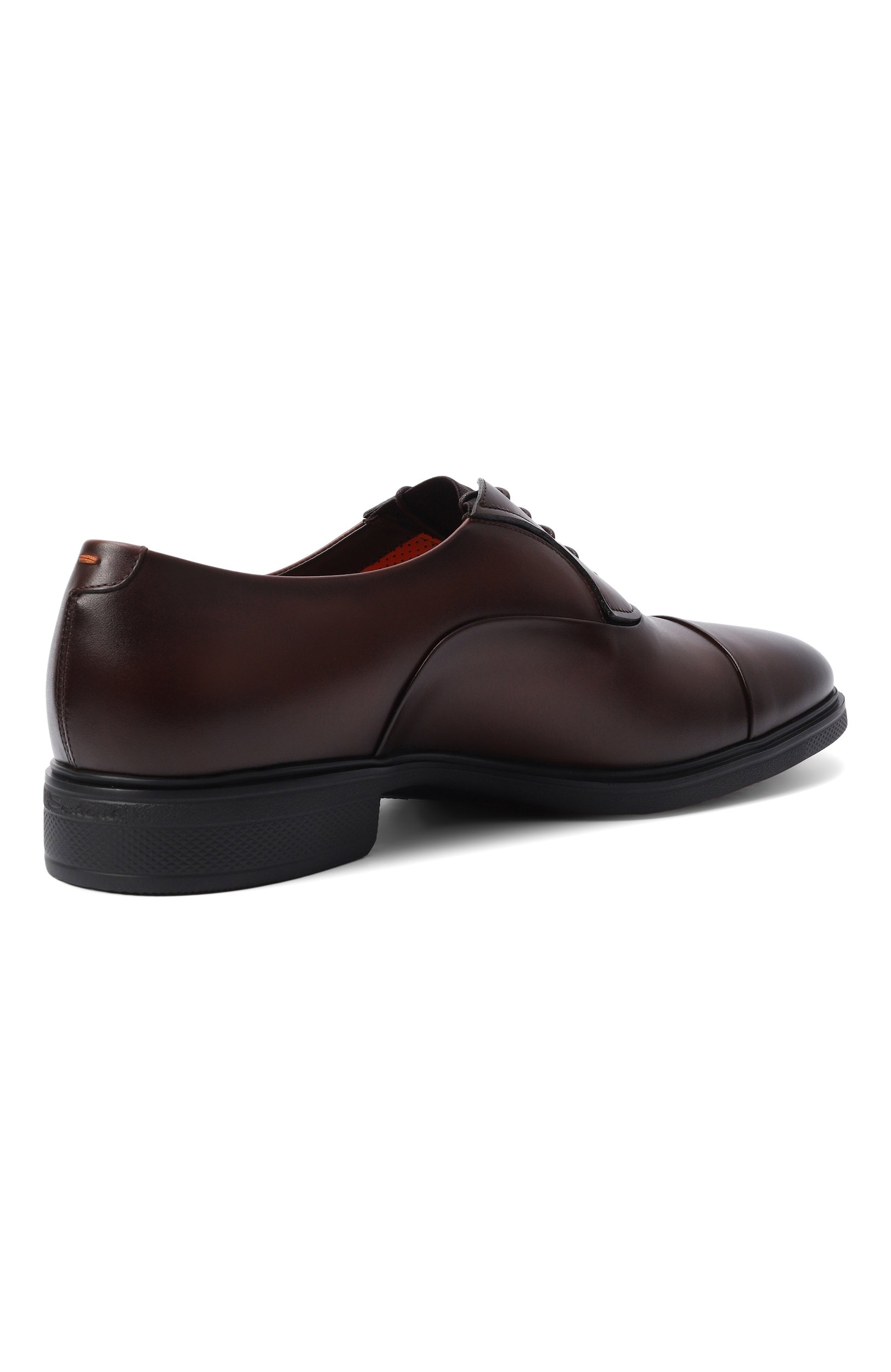 Кожаные оксфорды easy SANTONI темно-коричневого цвета по цене 77100 руб., арт. MGEG18957NEAXNTG, фото 4 Кожаные оксфорды easy SANTONI, арт. MGEG18957NEAXNTG, фото 4