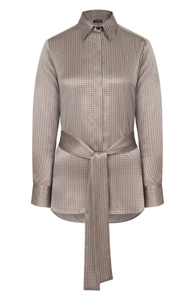 Женская атласная рубашка KITON, арт. D48407K0584I