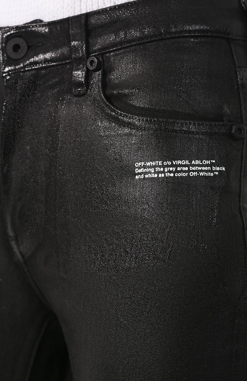 Джинсы OFF-WHITE черного цвета по цене 49950 руб., арт. 0WYA003R20H350688600, фото 5 Джинсы OFF-WHITE, арт. 0WYA003R20H350688600, фото 5