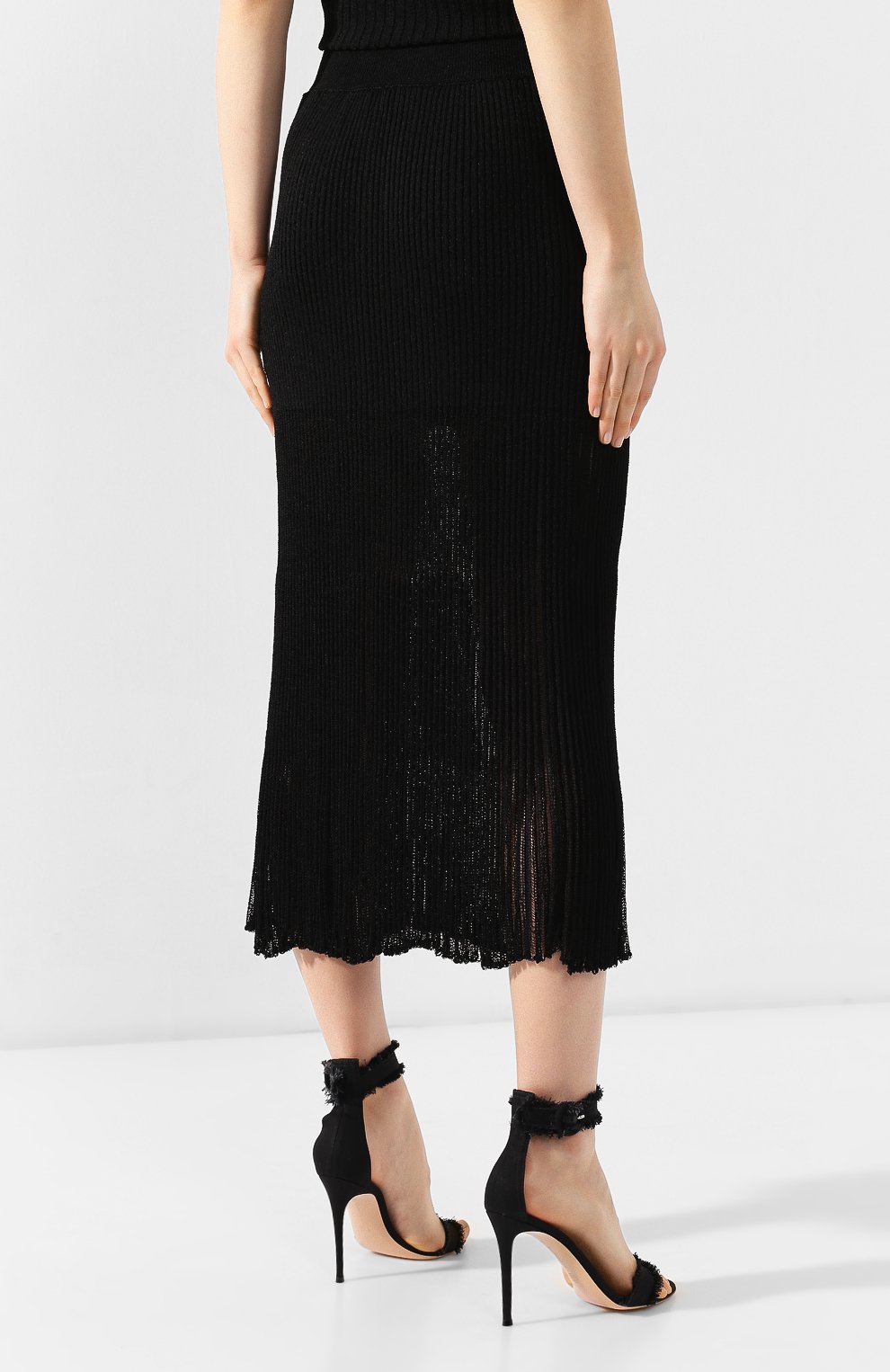 Юбка из вискозы VICTORIA BECKHAM, арт. SK KNT 3714 PSS19 DRAPE GAUZE, фото 4