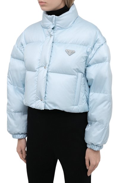 Пуховик PRADA светло-голубого цвета по цене 195000 руб., арт. 291805-1IE0-F0012-202, фото 3 Пуховик PRADA, арт. 291805-1IE0-F0012-202, фото 3