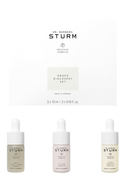 Набор сывороток: glow drops + sun drops + anti-pollution drops (3x10ml) DR. BARBARA STURM, арт. 4015165334026, фото 2